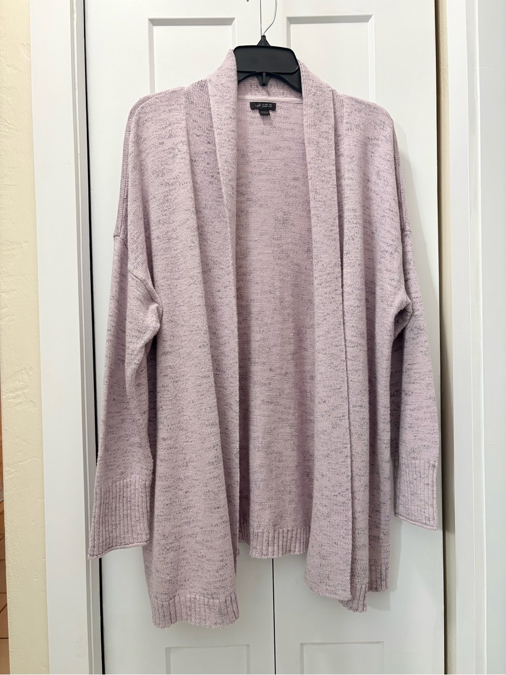 J Jill.  Open-Front Lavender Women’s Sweater Cardigan size L
